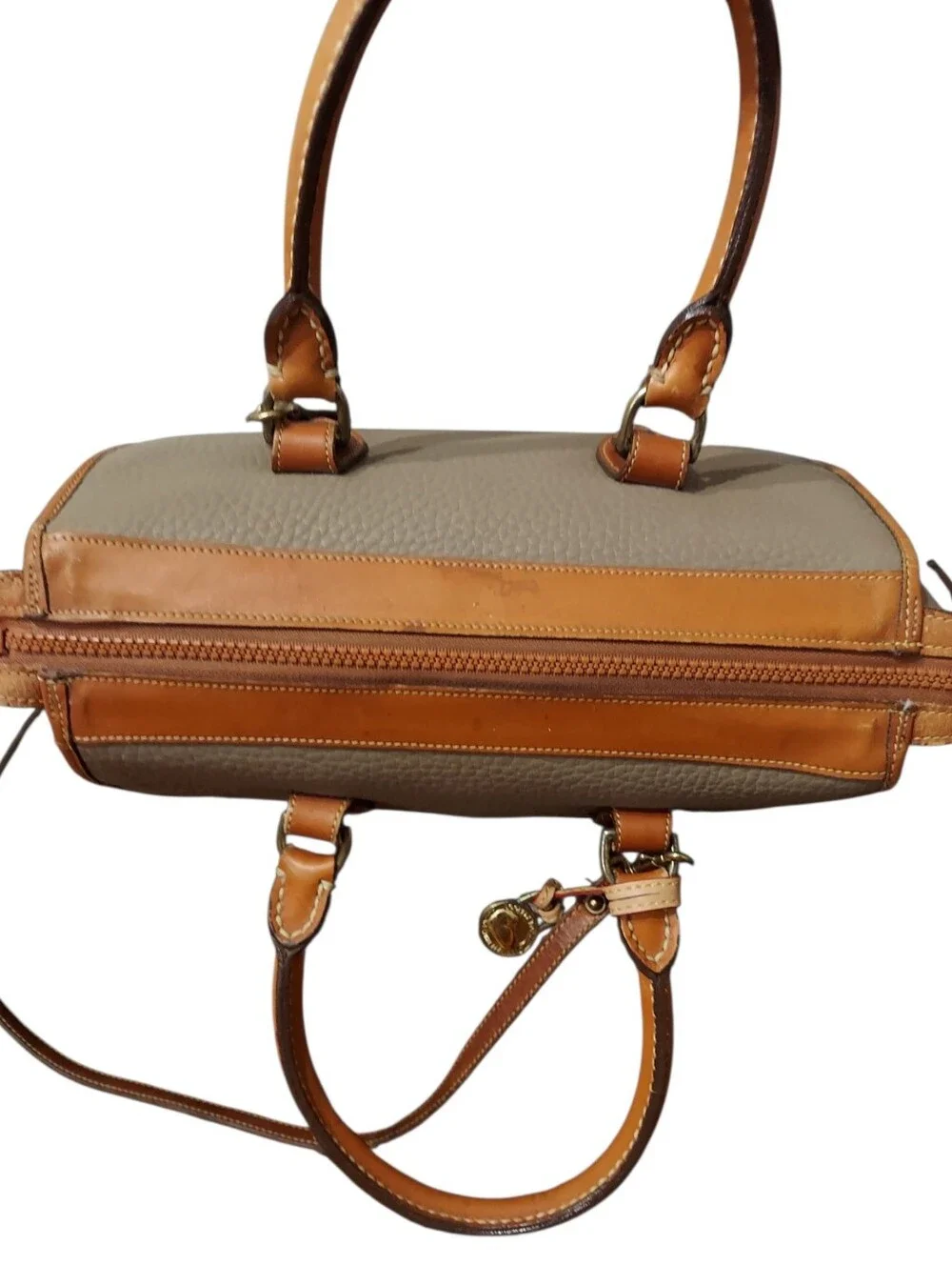 Dooney & Boutke Vintage All Weather Leather Satchel With Shoulder Strap